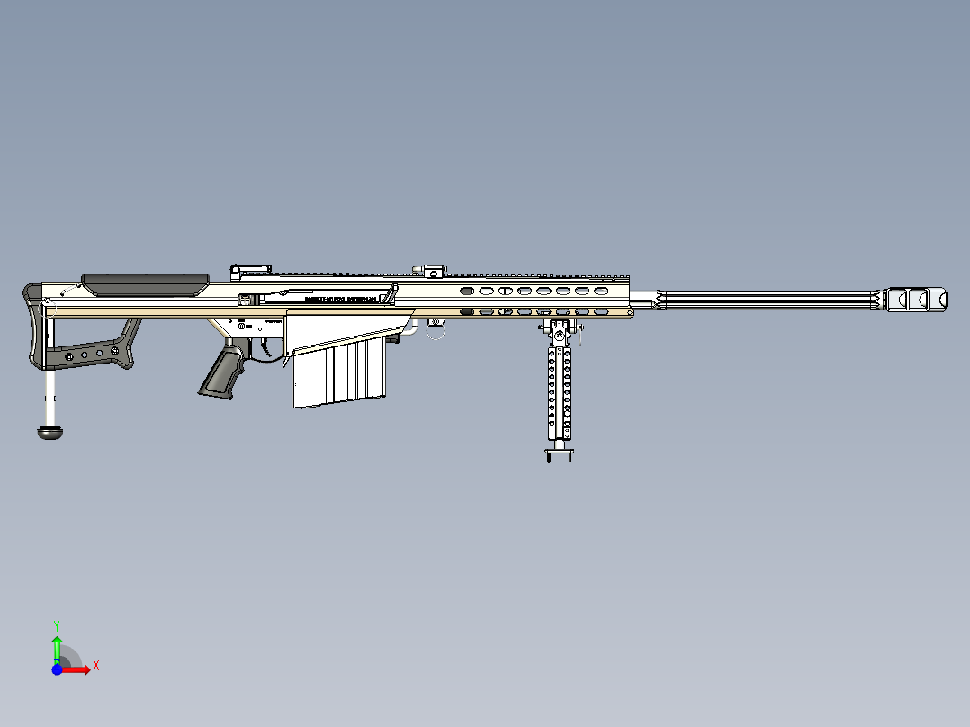 M107建模模型前视图
