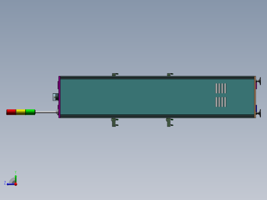 升降机丝杆输送带提升机3D图纸 solidworks设计右视缩略图