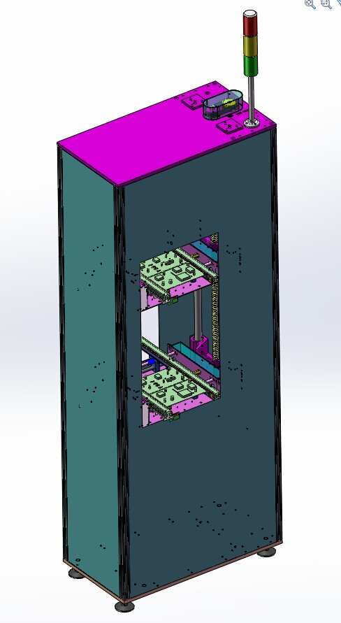升降机丝杆输送带提升机3D图纸 solidworks设计