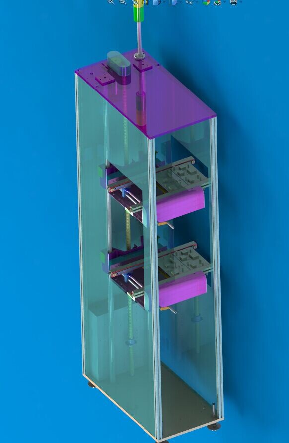 升降机丝杆输送带提升机3D图纸 solidworks设计