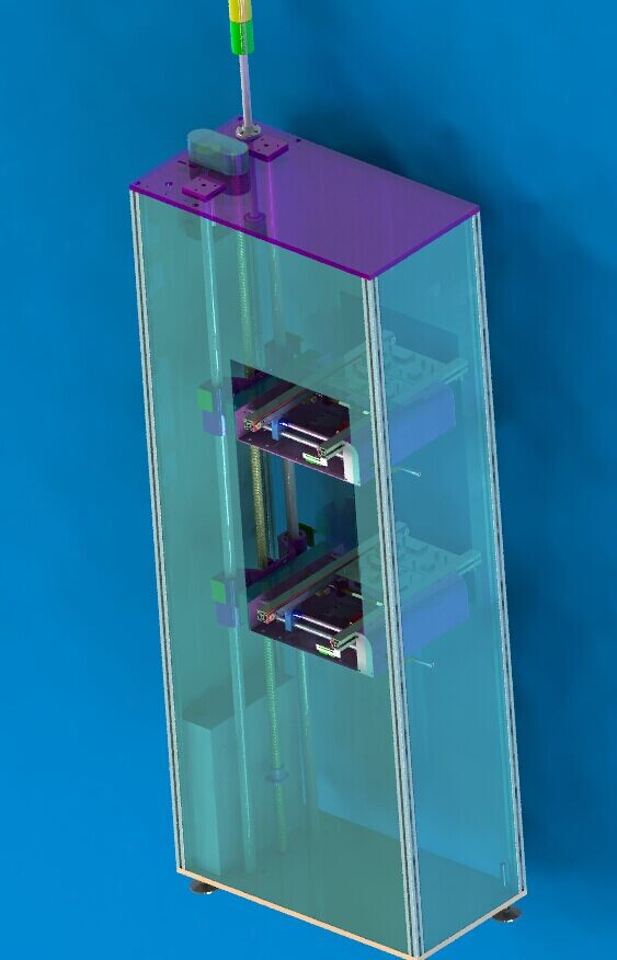 升降机丝杆输送带提升机3D图纸 solidworks设计