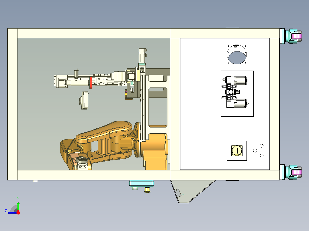 触摸板外观及尺寸检测机右视图