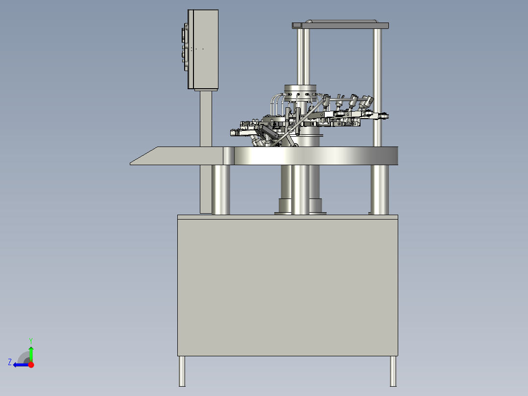 自动上料涂胶贴标设备右视图