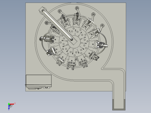 自动上料涂胶贴标设备俯视缩略图