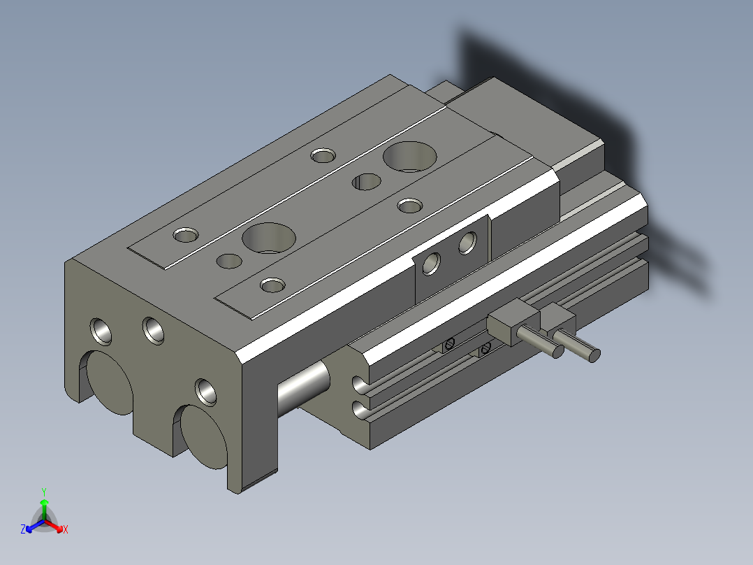 MXQ16-20-M9PV气动滑台主视图