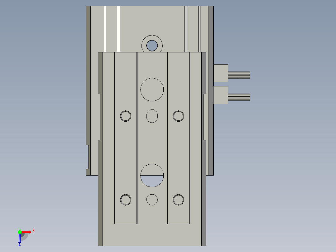 MXQ16-20-M9PV气动滑台俯视图