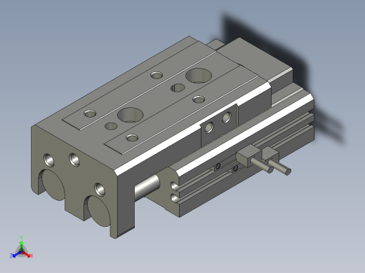 MXQ16-20-M9PV气动滑台正等轴测缩略图