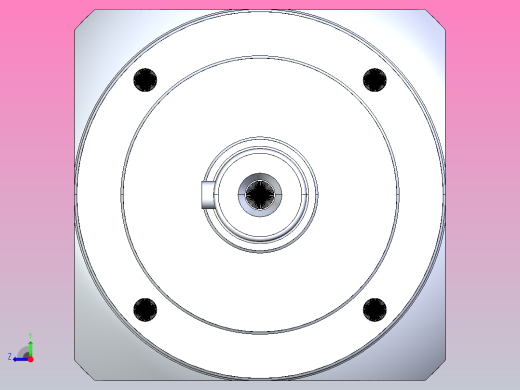 精密行星减速器60ZDWF二级外形图400T2右视缩略图