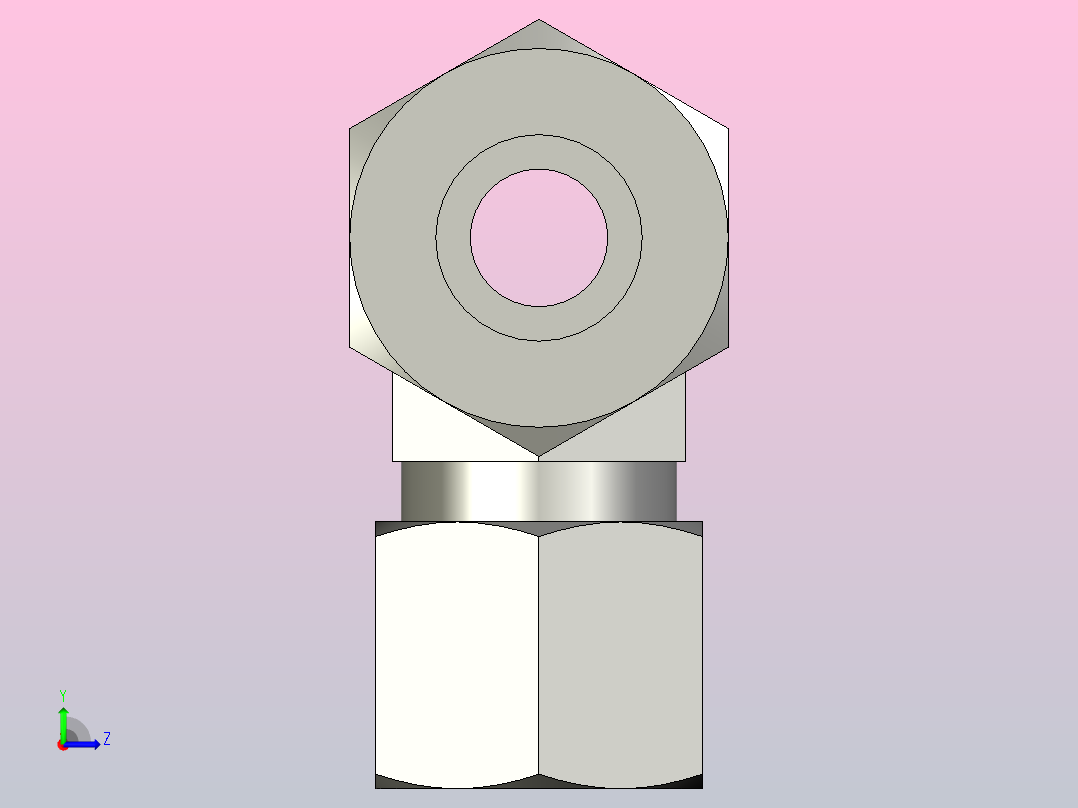 EO管接头三通异径管TR12 10 10L71.stp左视图