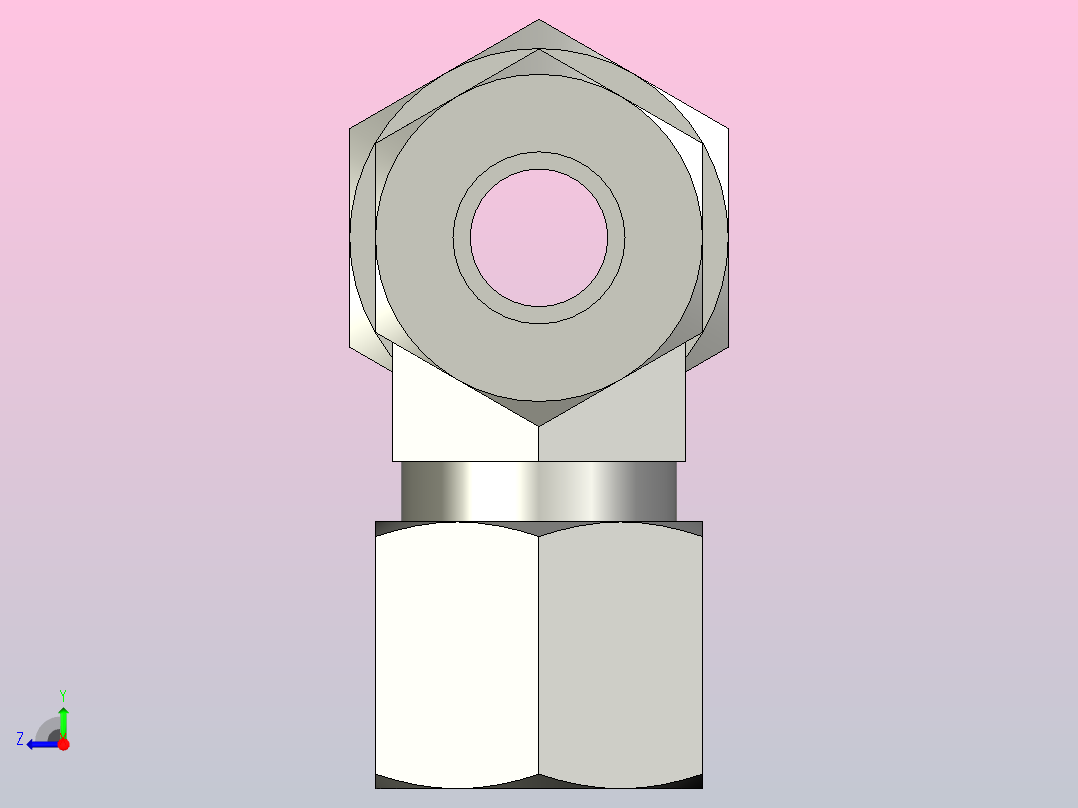 EO管接头三通异径管TR12 10 10L71.stp右视图