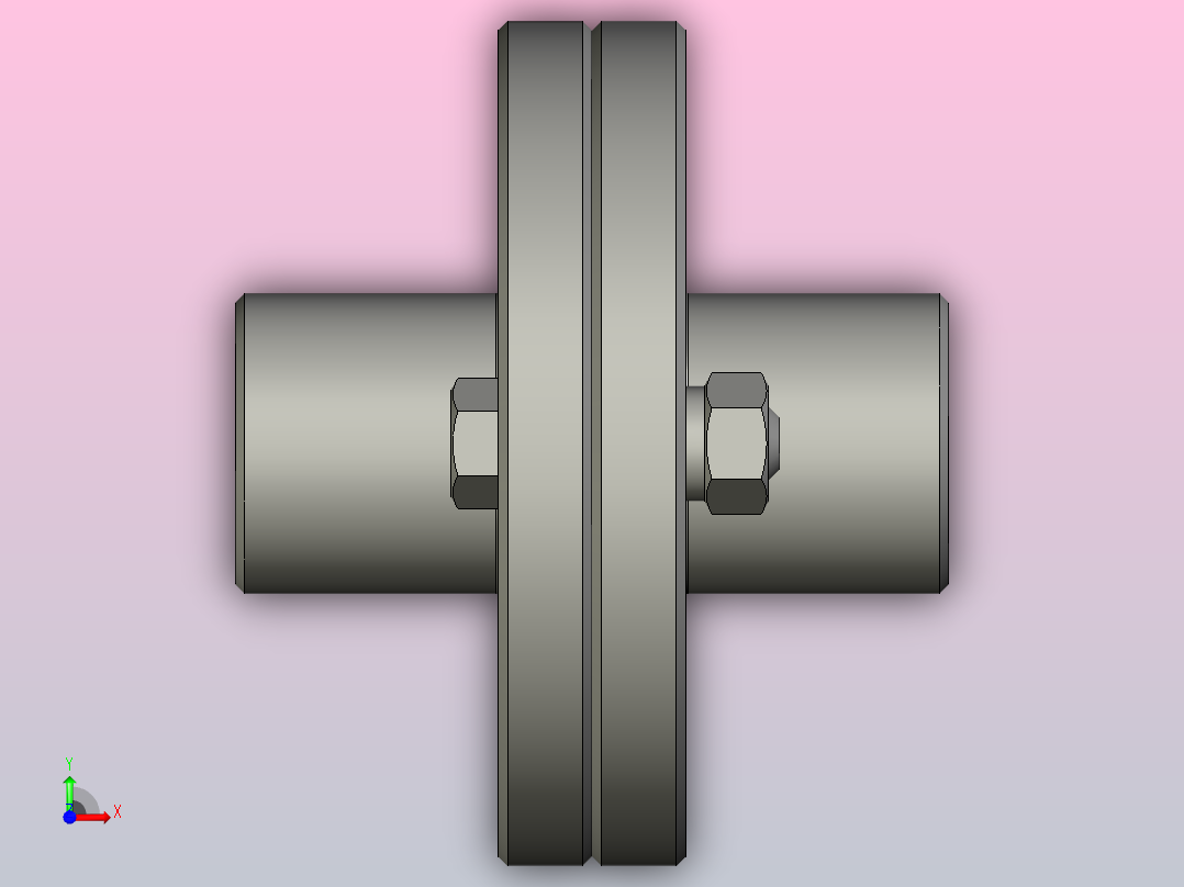 刚性法兰联轴器前视图