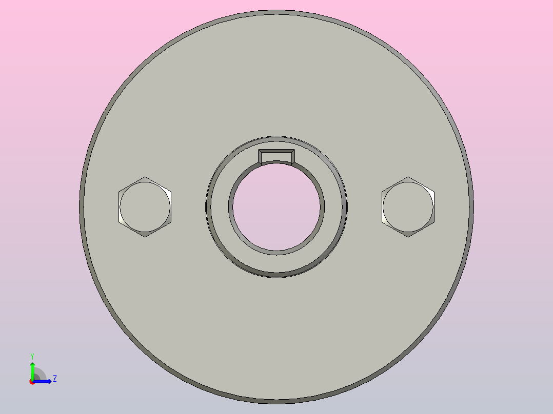 刚性法兰联轴器左视图