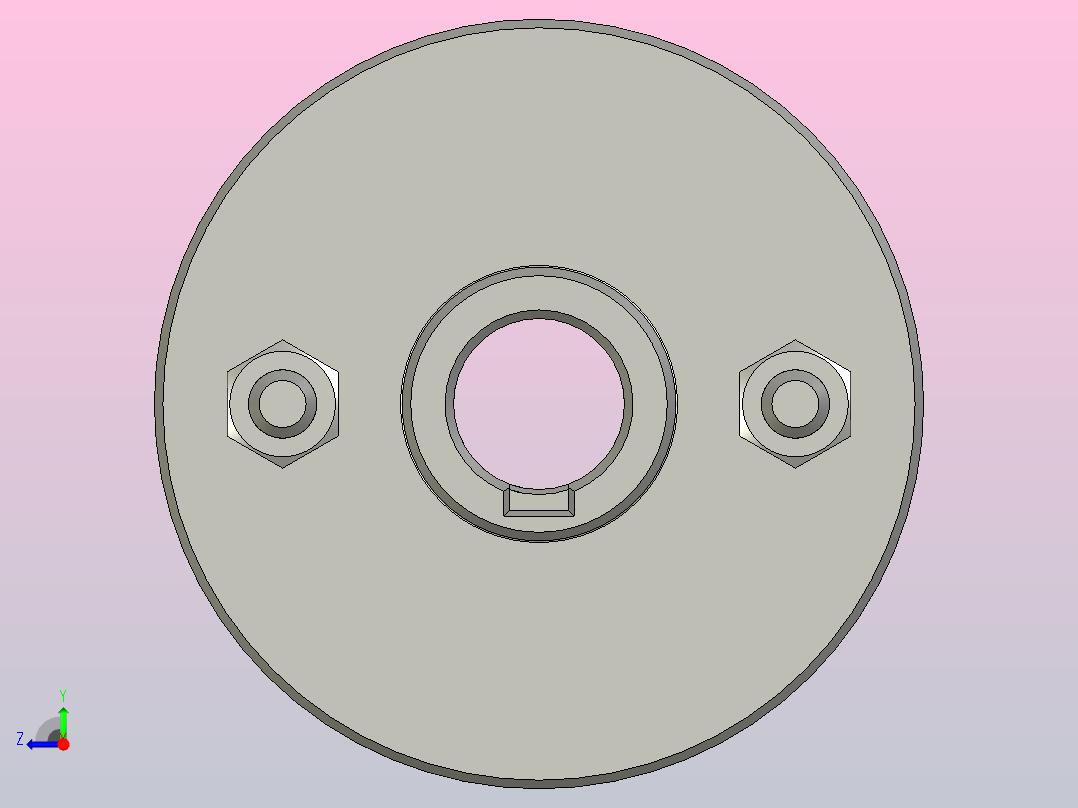 刚性法兰联轴器右视图