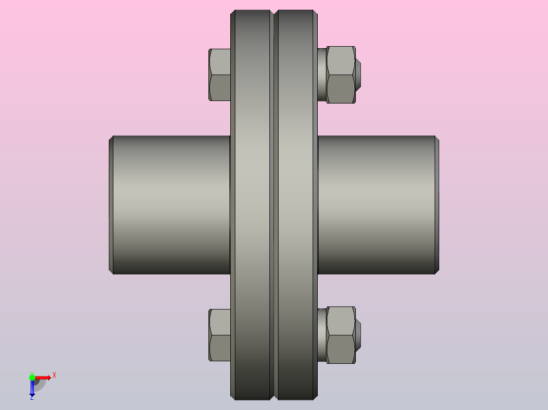 刚性法兰联轴器俯视图