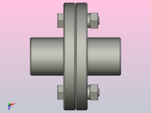 刚性法兰联轴器俯视缩略图