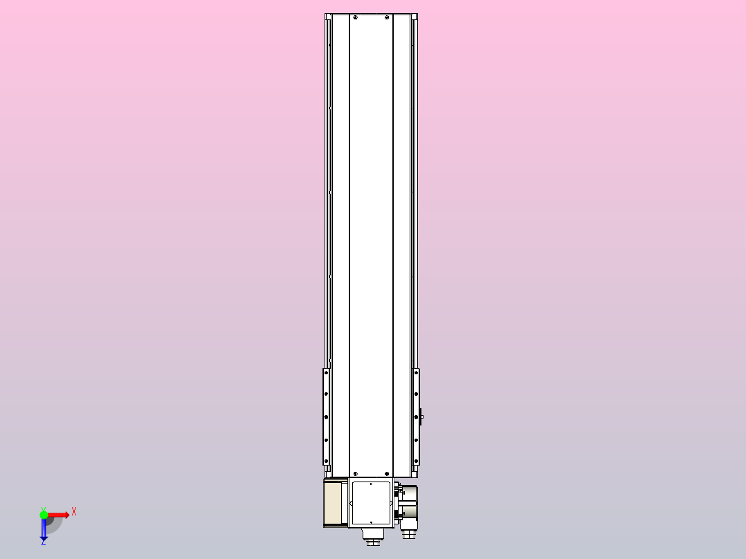 皮带直线轴半封闭可选导轨TPA-HNB-220D-176-L700-LP-C-P1K-N3俯视图