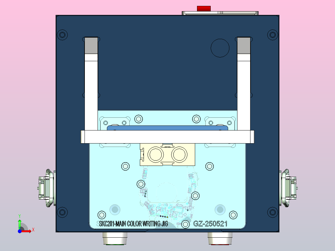 测试脚PIN夹具前视图