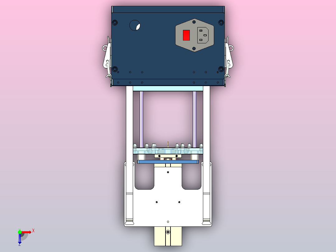 测试脚PIN夹具俯视图