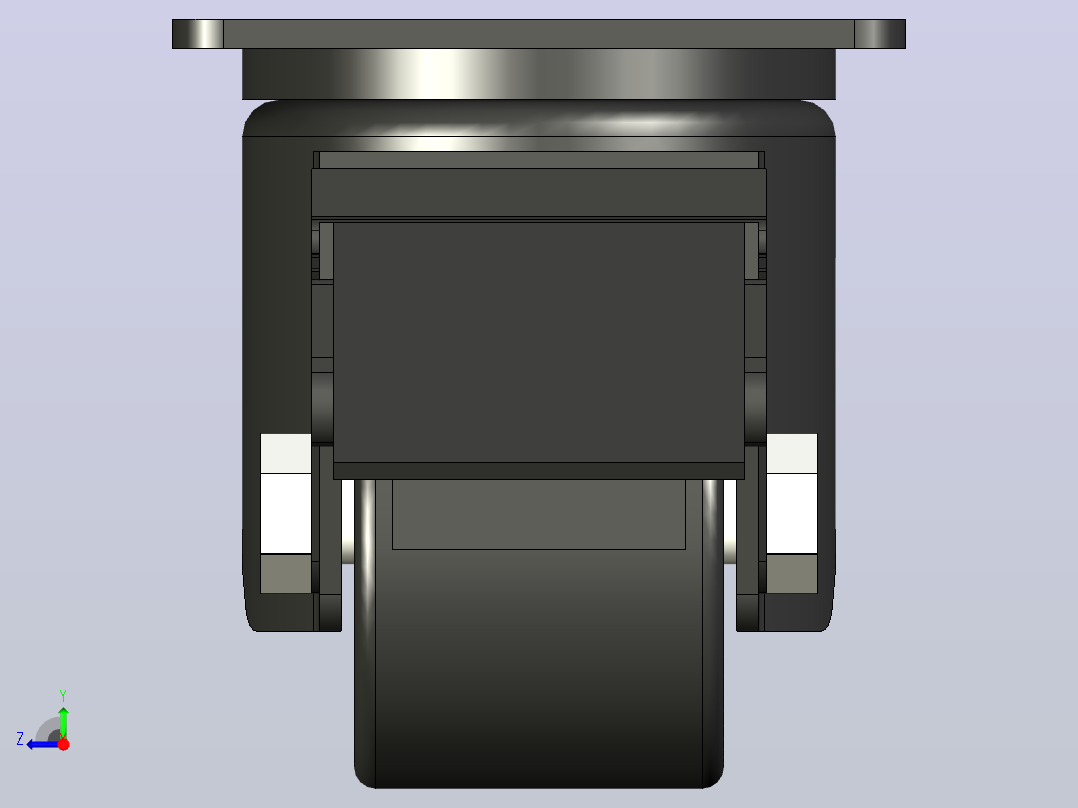 SK6-ZB75105P脚轮右视图