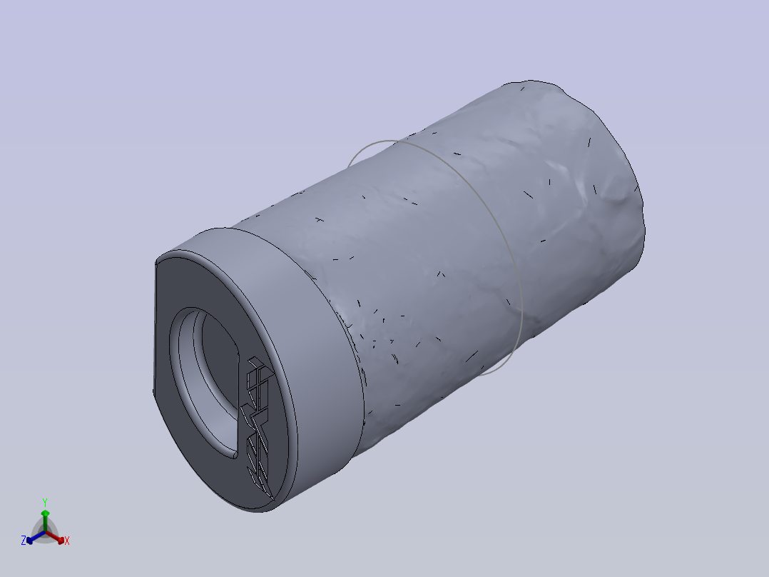 盖子是通过瓶子的3D扫描制作的正等轴测图
