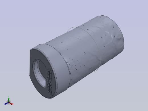 盖子是通过瓶子的3D扫描制作的正等轴测缩略图
