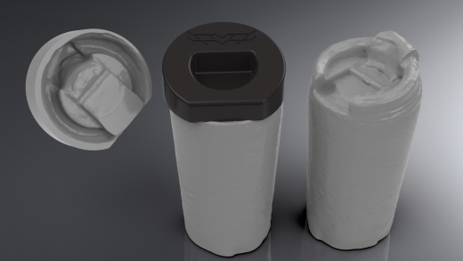 盖子是通过瓶子的3D扫描制作的缩略图