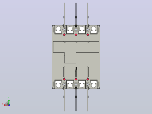 NXM-63S 4P塑料外壳式断路器三维模型202209后视缩略图