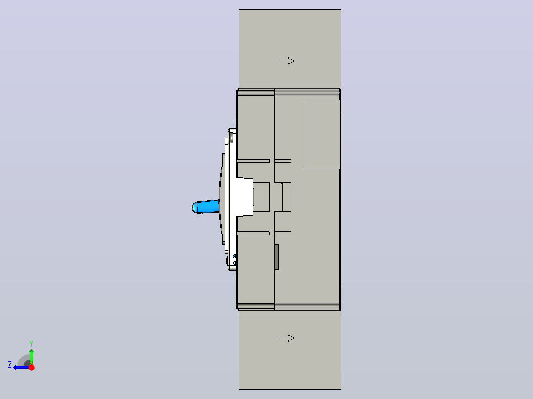 NXM-63S 4P塑料外壳式断路器三维模型202209右视图