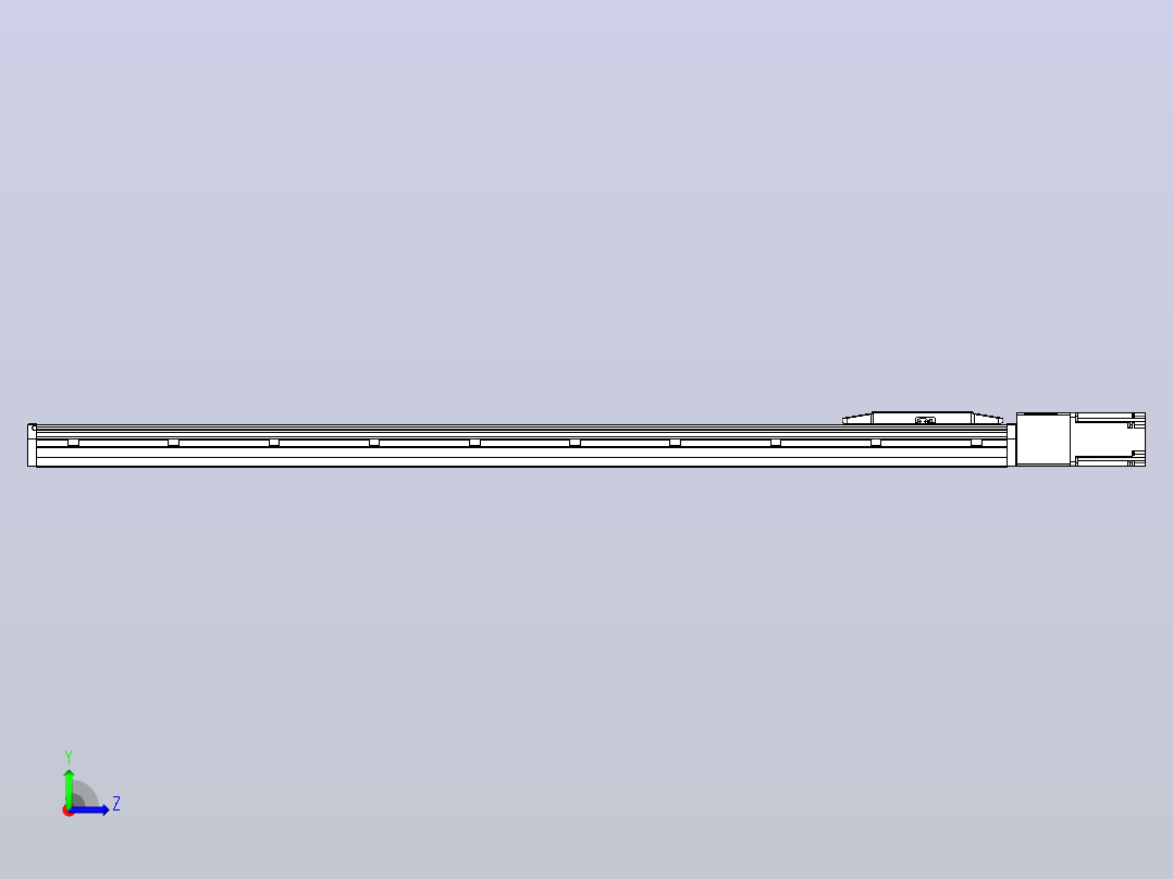 滚珠丝杠直线轴内置导轨TPA-GCR-150-2010C-L1200-M-M75-N3左视图