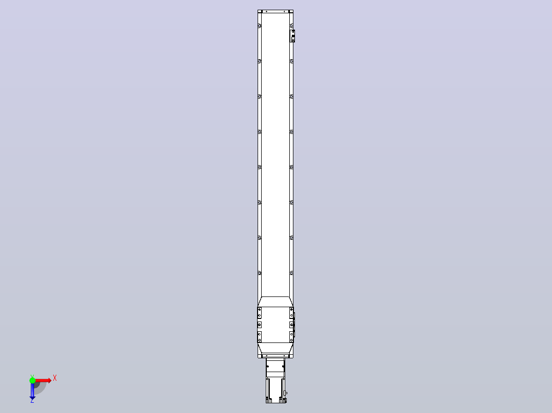 滚珠丝杠直线轴内置导轨TPA-GCR-150-2010C-L1200-M-M75-N3俯视图