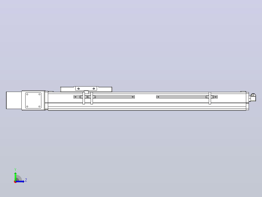 MCB10无尘皮带滑台[MCB10-L32-400-R-100W-C3]左视图