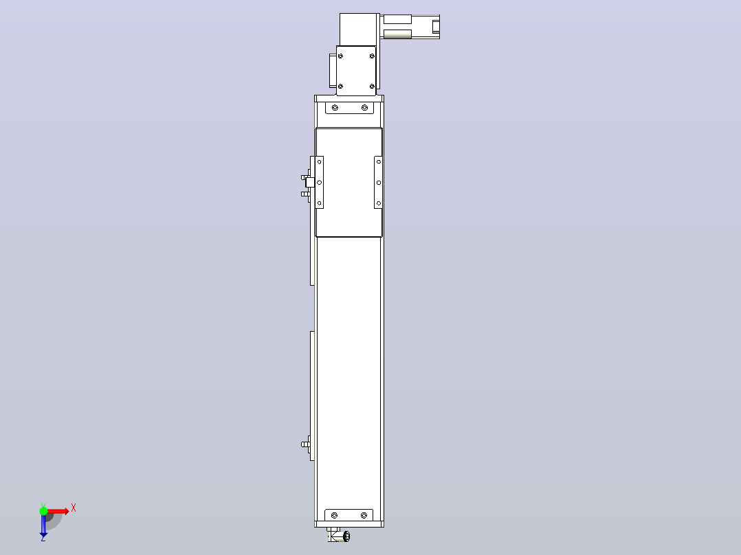 MCB10无尘皮带滑台[MCB10-L32-400-R-100W-C3]俯视图