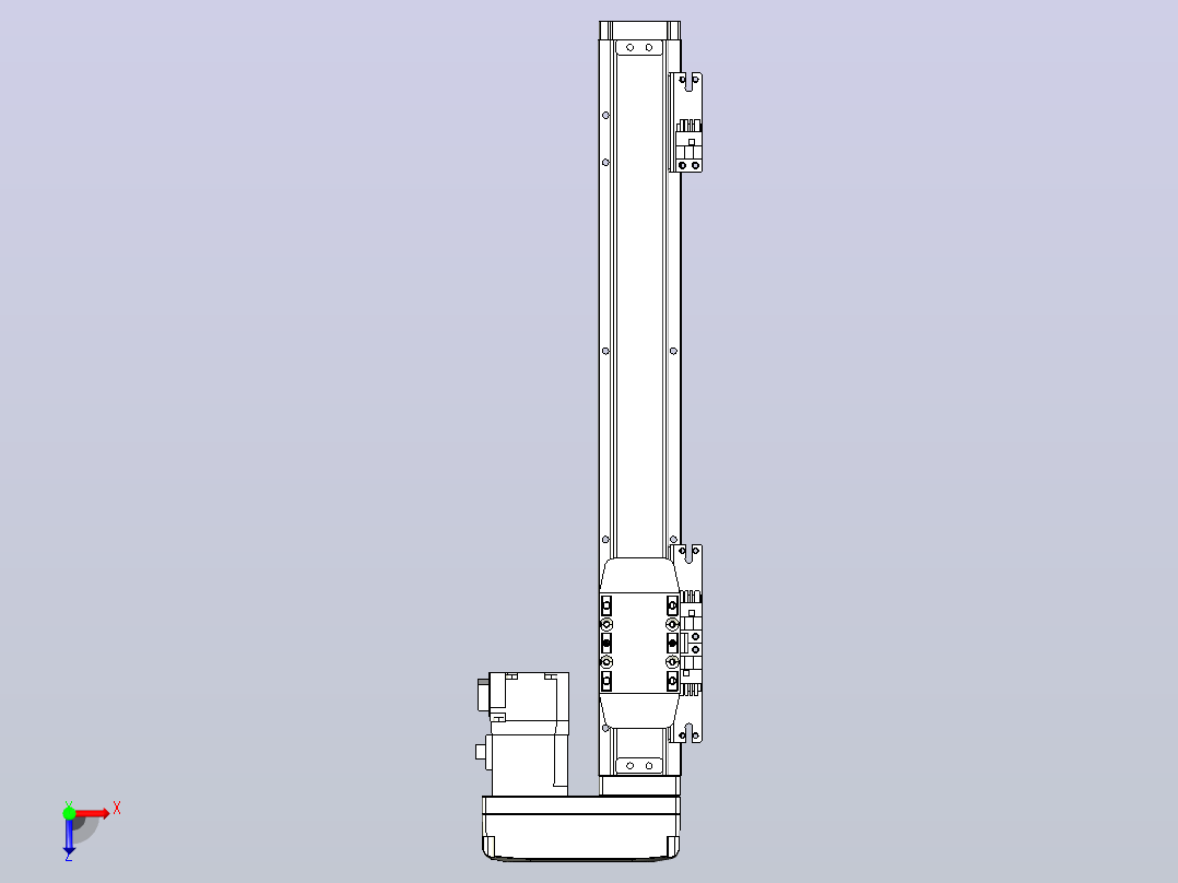滚珠丝杠直线轴内置导轨TPA-GCR-40-1210C-L250-MR-M10-N3俯视图