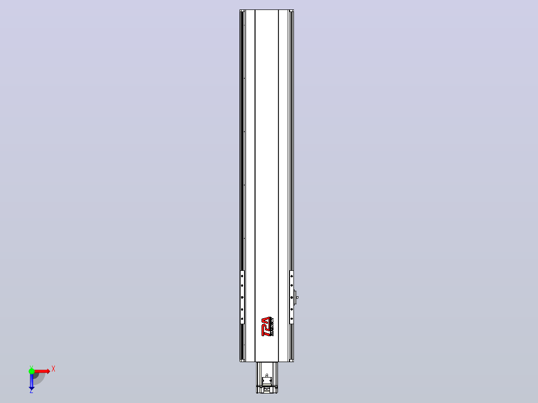 日规模组半封闭丝杆TPA-HNR-202D-2510C-L900-M-Y-P75-N3俯视图