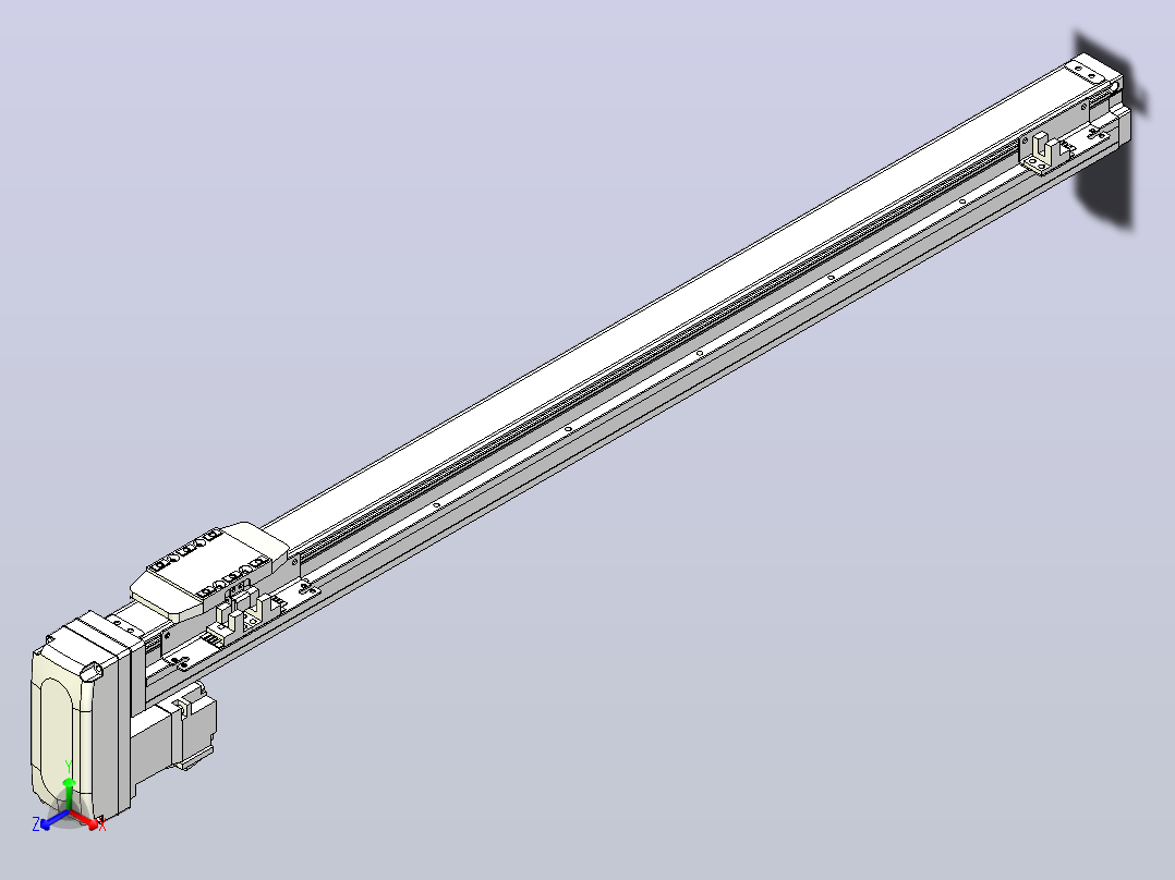 滚珠丝杠直线轴内置导轨TPA-GCR-40-1210C-L600-MP-M10-N3主视图