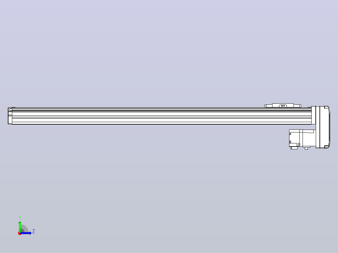 滚珠丝杠直线轴内置导轨TPA-GCR-40-1210C-L600-MP-M10-N3左视图
