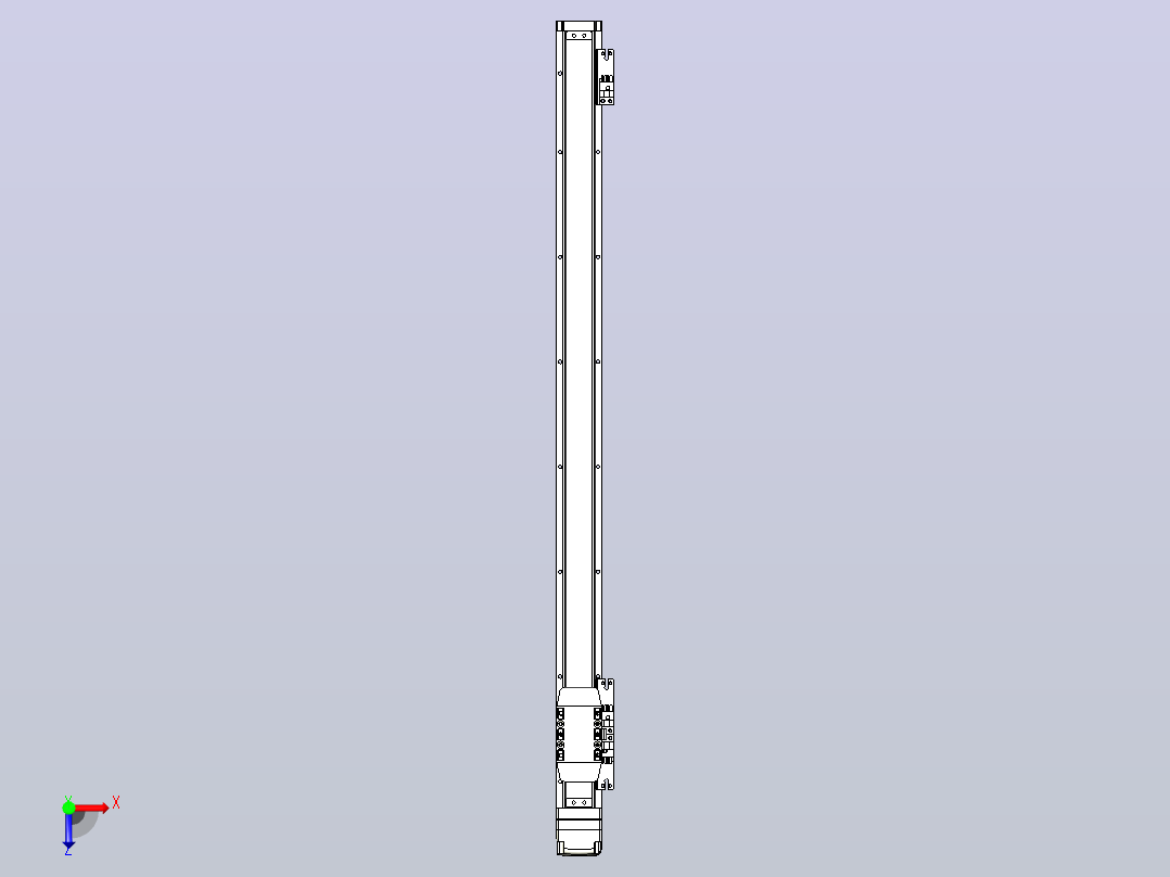滚珠丝杠直线轴内置导轨TPA-GCR-40-1210C-L600-MP-M10-N3俯视图