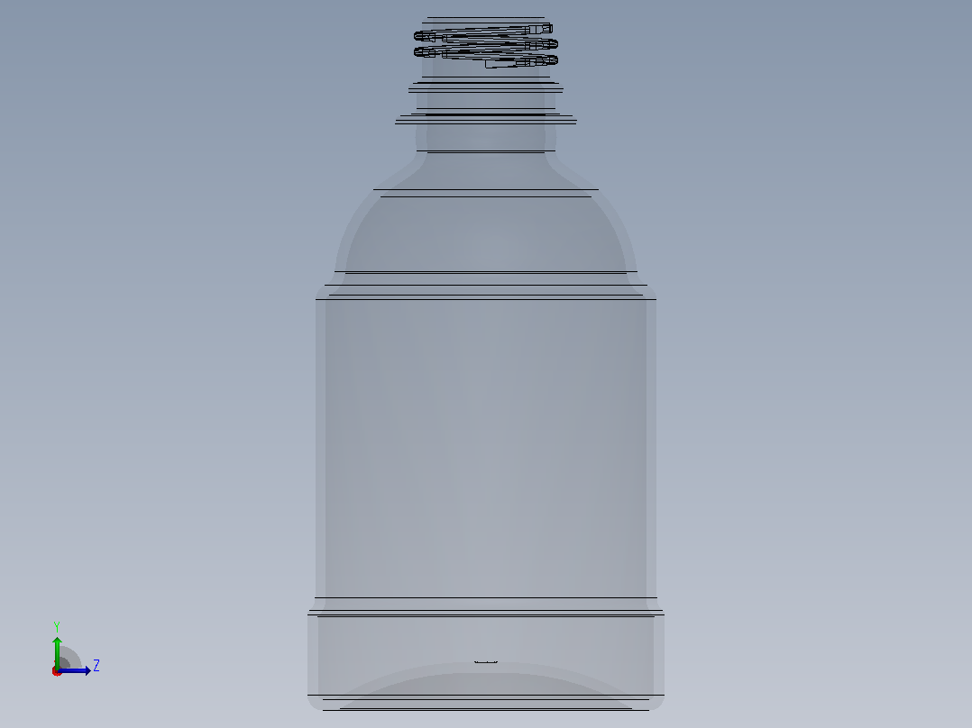 一瓶酒精凝胶左视图