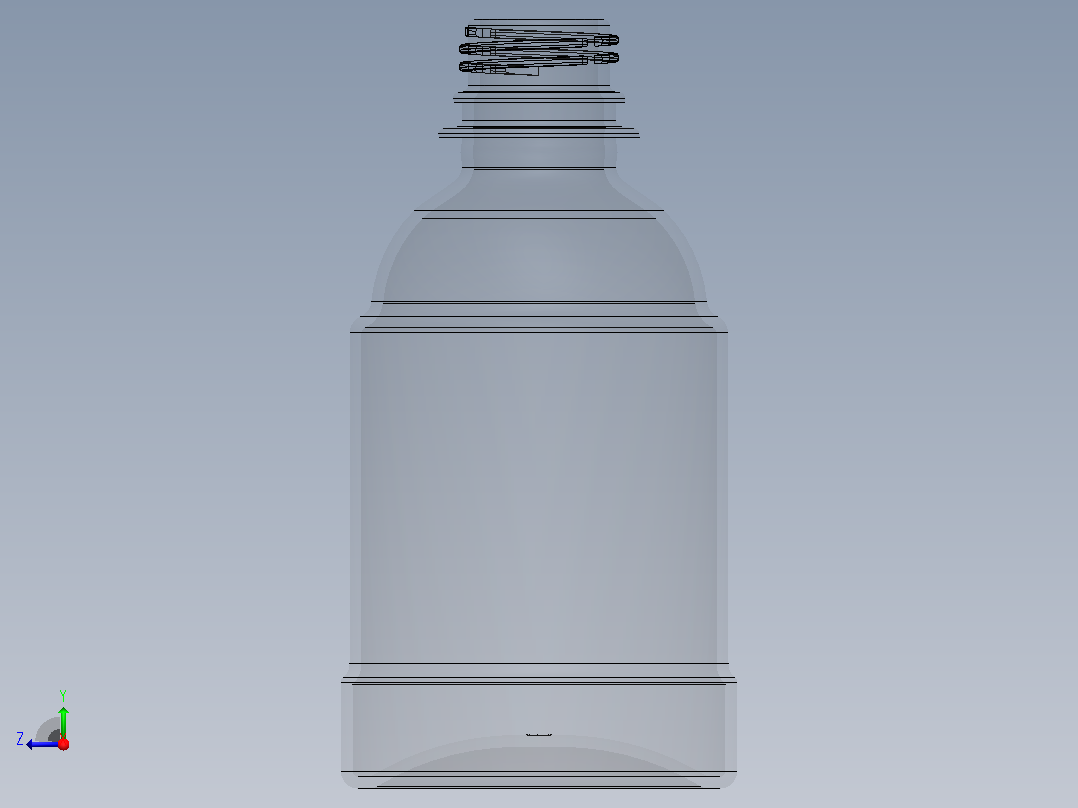一瓶酒精凝胶右视图