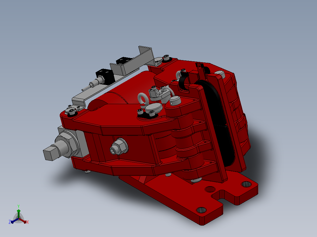 SBD-A安全制动器_SBD100-A-1000×36ⅡRL.WL.CL主视图