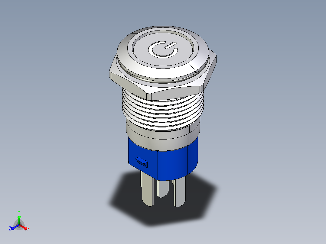 金属电源开关正等轴测图