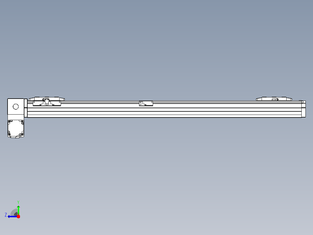 皮带直线轴双滑块型TPA-GCBS-80-P60-L350-LP-M20-N3右视图