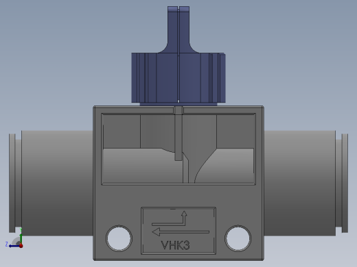 VHK系列P快速接头A快速接头二通三通手动阀[VHK3R-10F-10F]右视缩略图