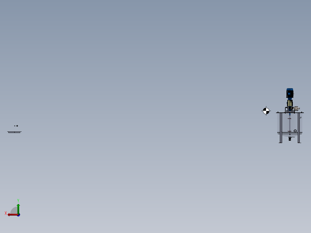 工业搅拌罐sw18可编辑后视图