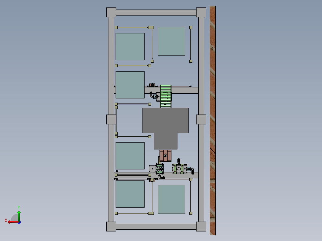 桁架自动化定子上下料设备sw16可编辑后视图