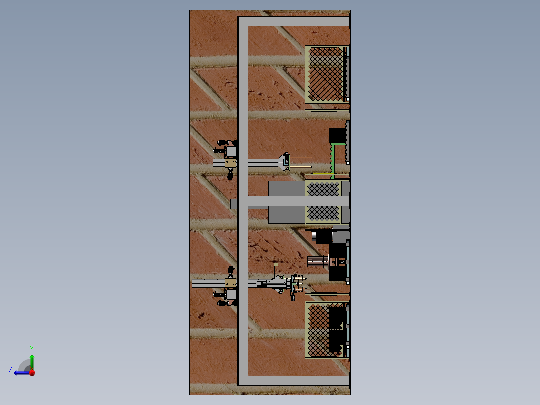 桁架自动化定子上下料设备sw16可编辑右视图