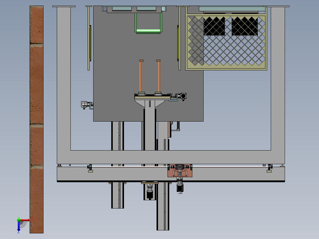 桁架自动化定子上下料设备sw16可编辑俯视图