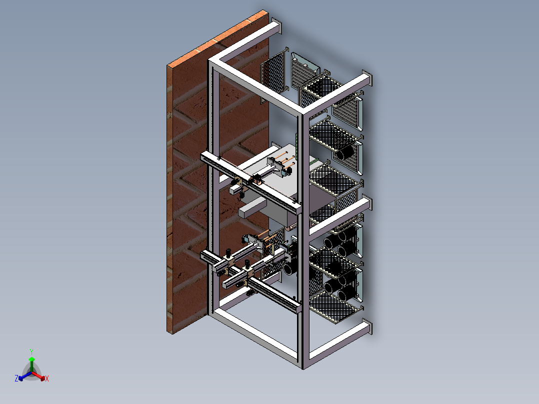 桁架自动化定子上下料设备sw16可编辑正等轴测图