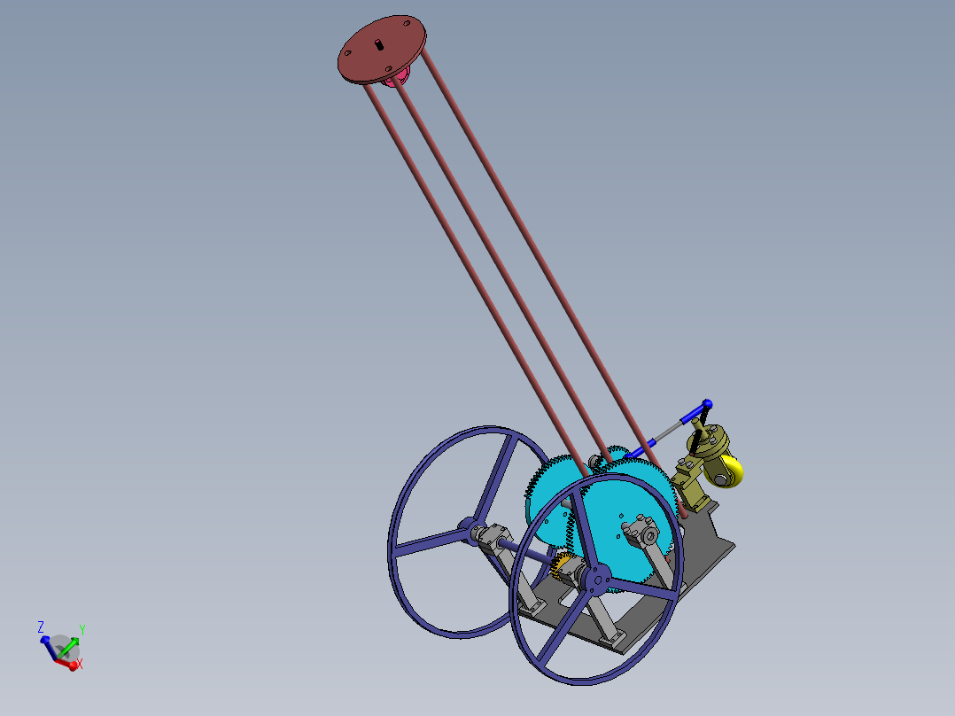 无碳小车8字(带工程图 设计说明 )H238 机械设备3D图纸设计