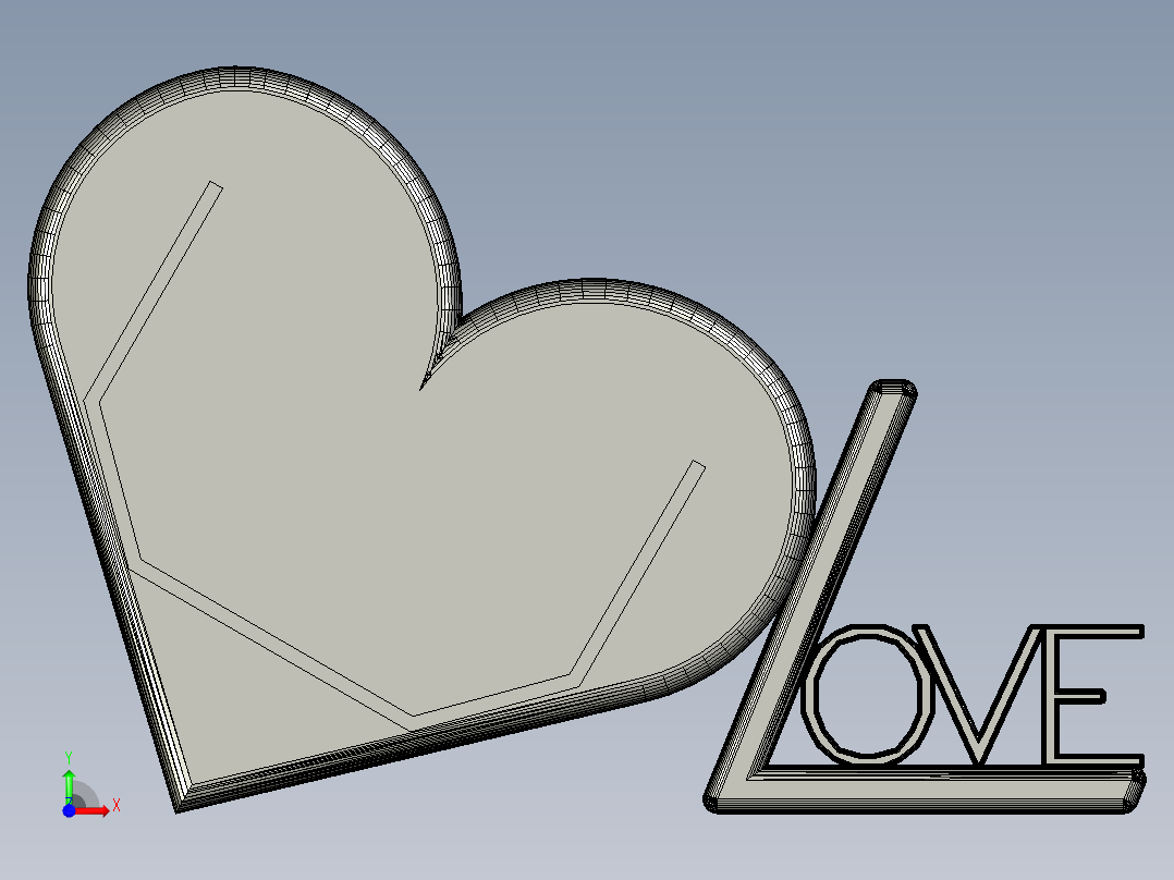 爱的笔筒前视图